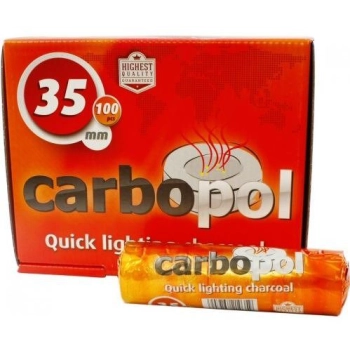 Węgielki samorozpalające trybularzowe Carbopol 35mm 100szt.